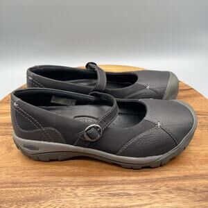 Keen Presidio II Shoes Womens 10 Black Leather Outdoor Hiking Comfort Mary Jane